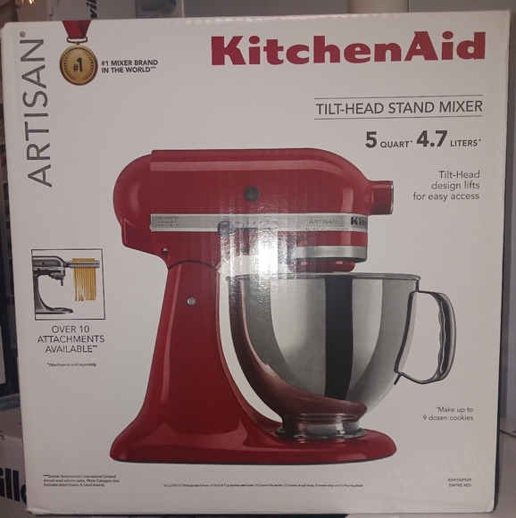 KitchenAid Other Kitchenaid Artisan Tilthead Stand 5 Qt Mixer Red New Or Matte Black Poshmark